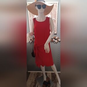 The Limited Vibrant Red Midi Dress